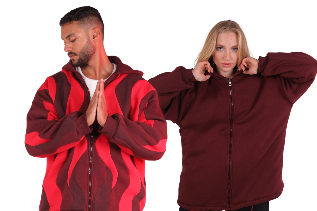 Cinder Handmade Double-Face Hoodie