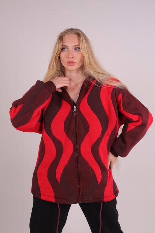 Ashen handmade double-face hoodie by Laylatun