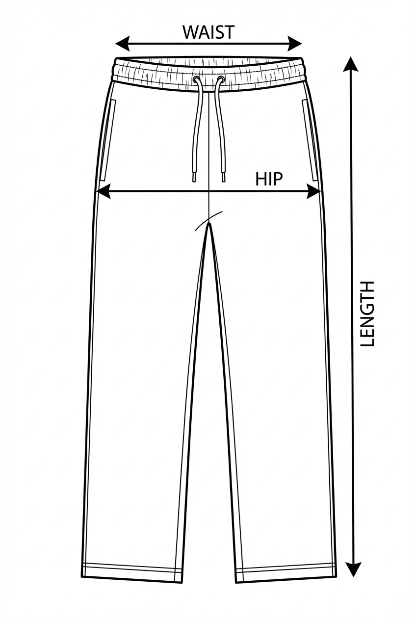 Pants Size Guide Diagram