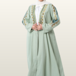 Luxury Embroidered Pure Linen Abaya